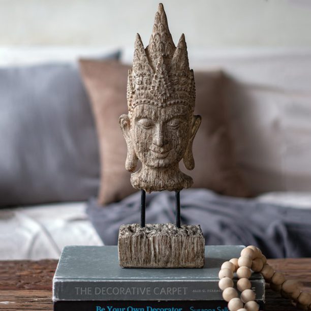 <small>Escultura</small> <br><b>Cabeza Buddha Marrón</b> - Imagen 4