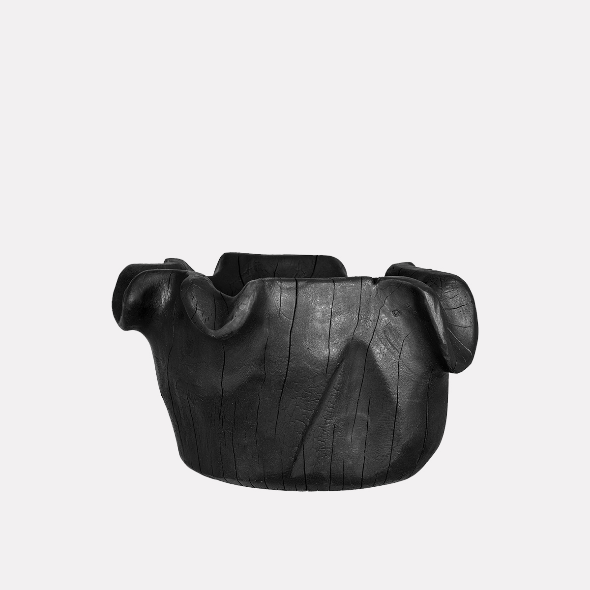 Bowl Flower Negro Teca