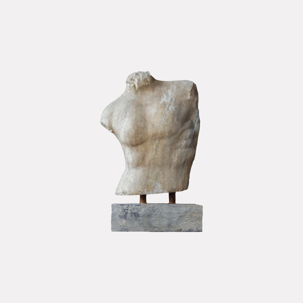 Escultura Torso Mármol Tallada